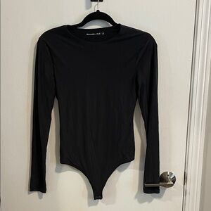 Abercrombie Black Long Sleeve Bodysuit